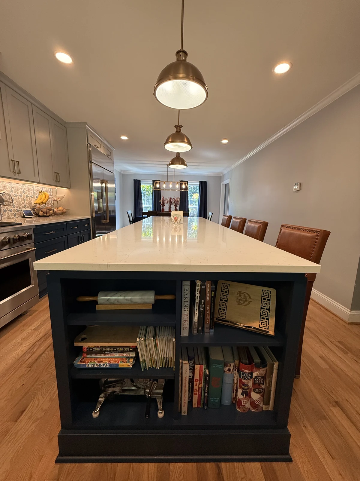 The Connected Kitchen island storage detail
