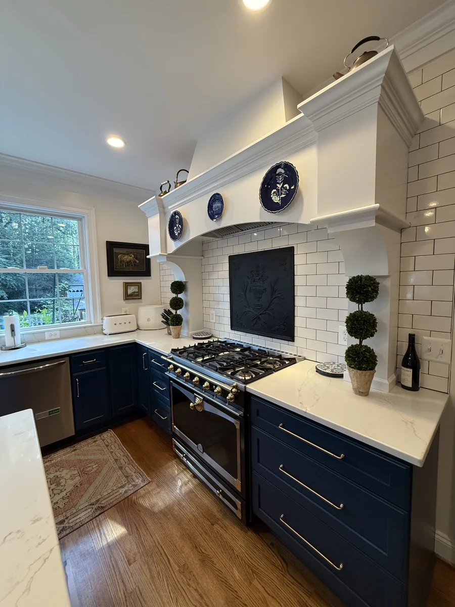 The French Fireback Kitchen custom hood
