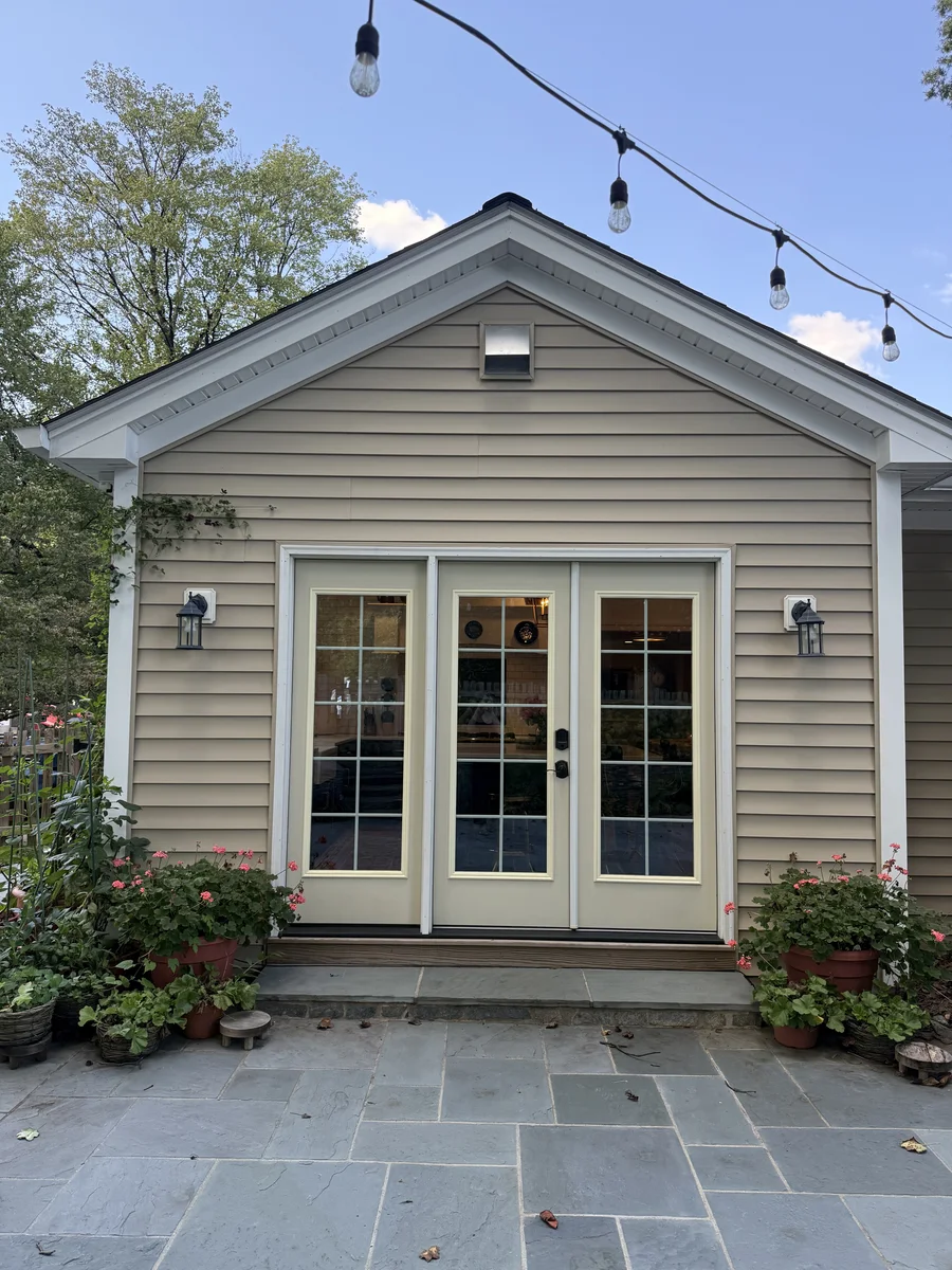 The French Fireback Kitchen rear addition exterior