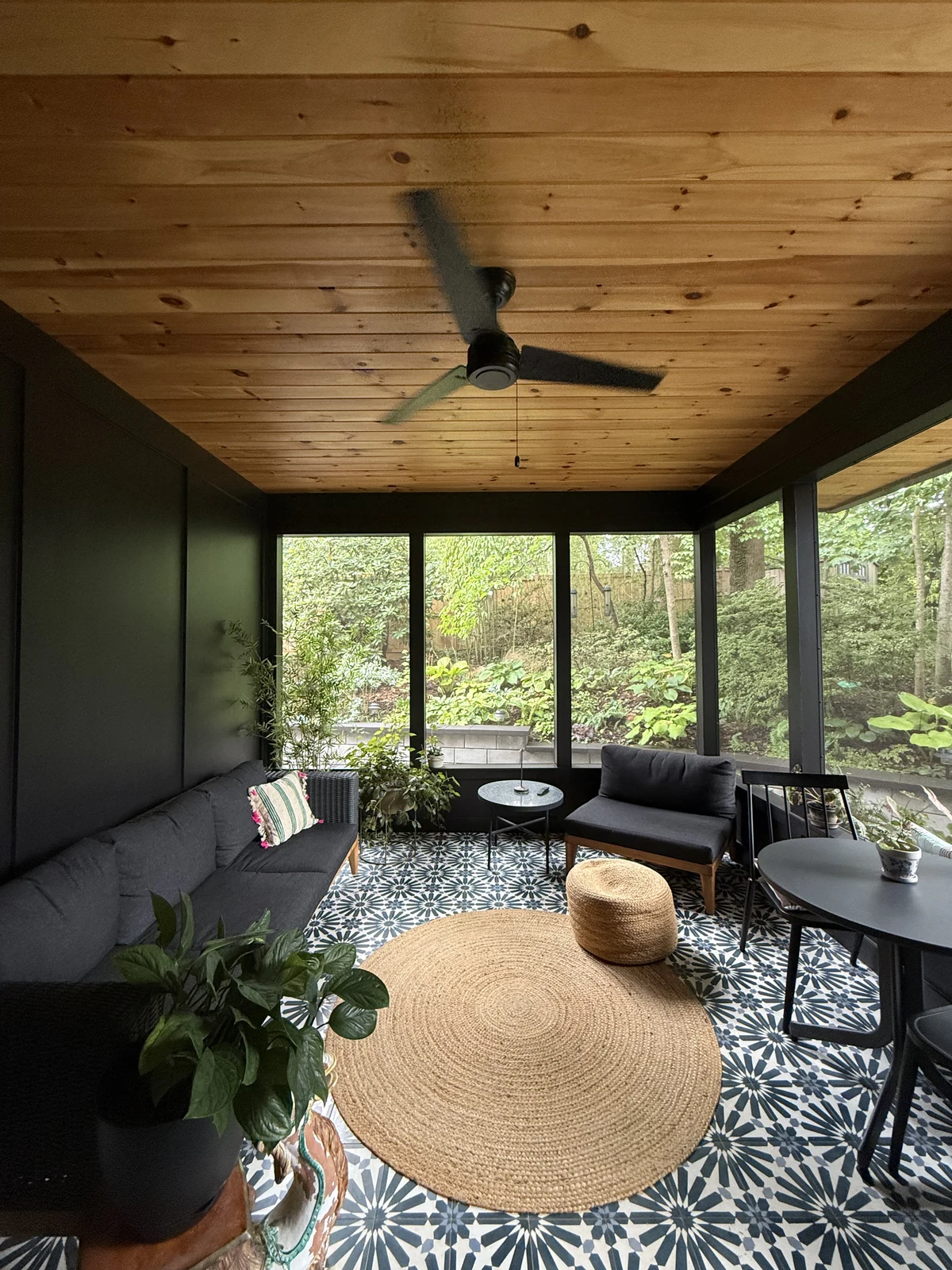 The Gathered Home screened porch