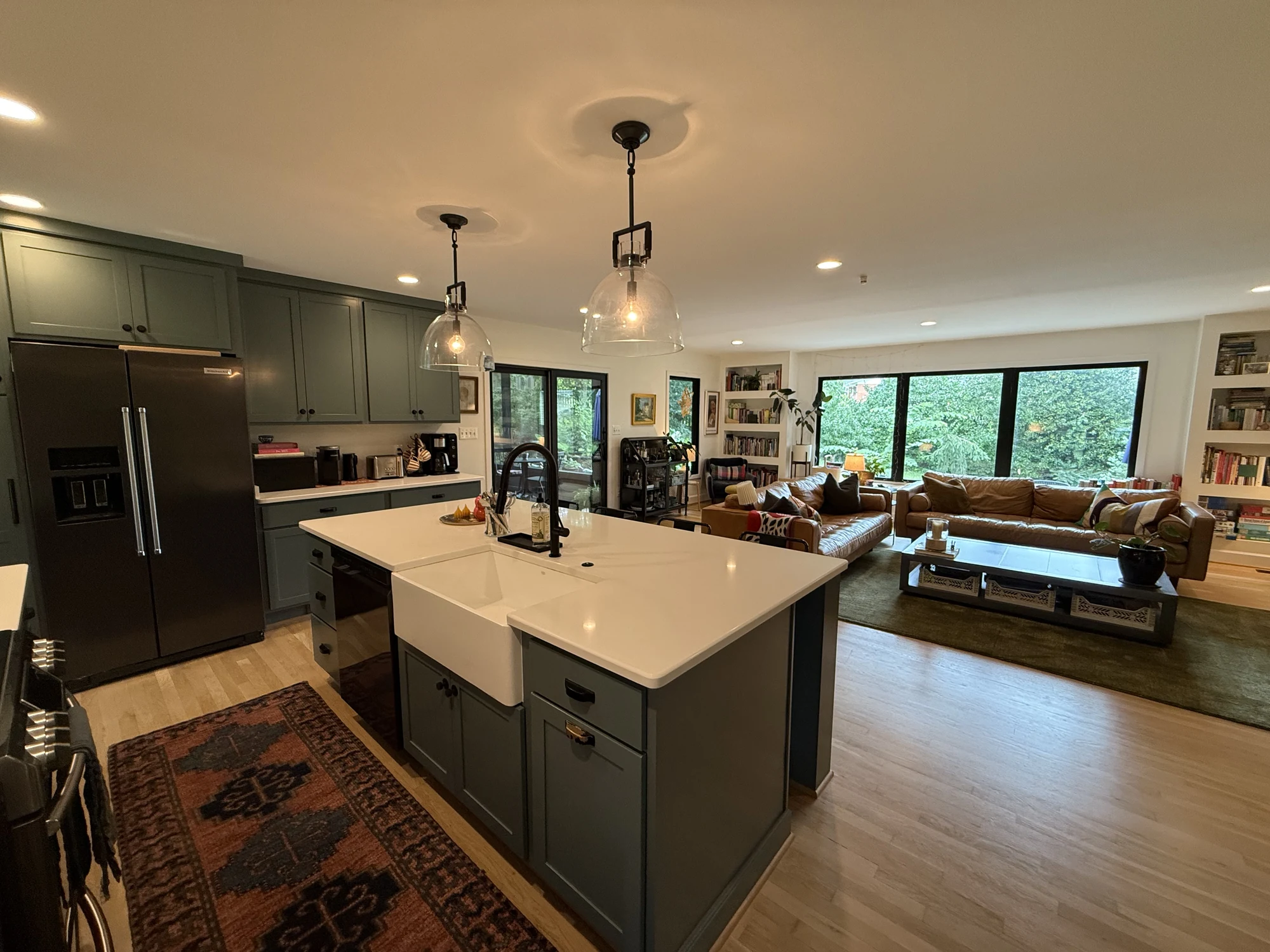 The Gathered Home kitchen and living area