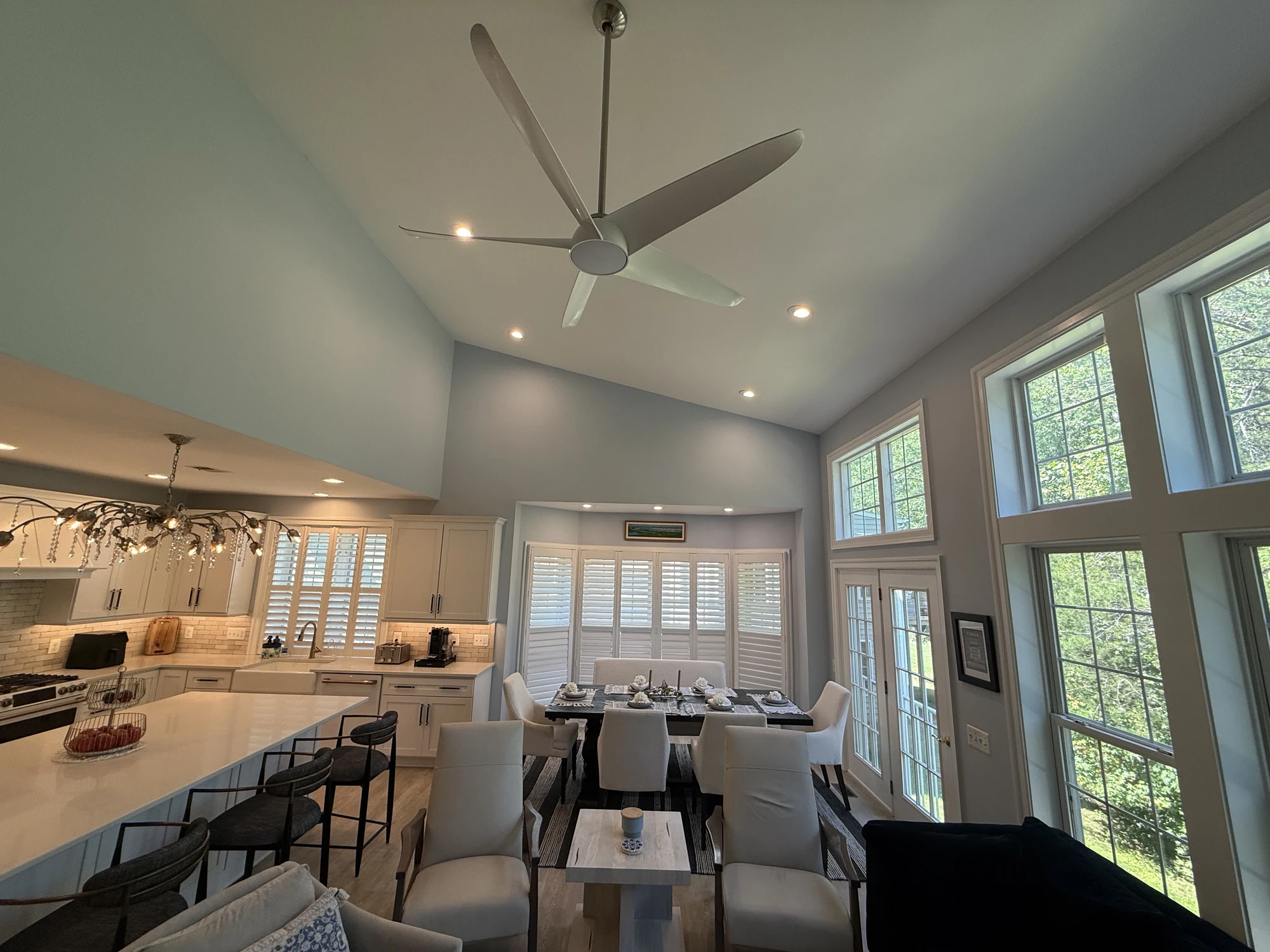 The Great Room Kitchen vaulted living space
