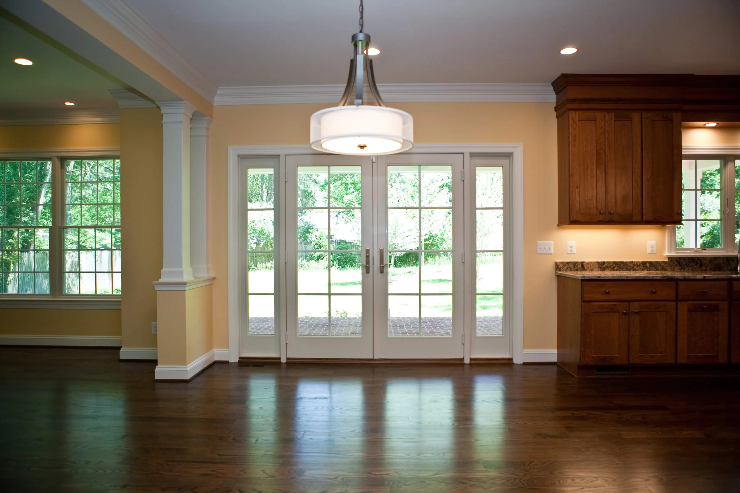 A New Northern Virginia Home kitchen and dining connection
