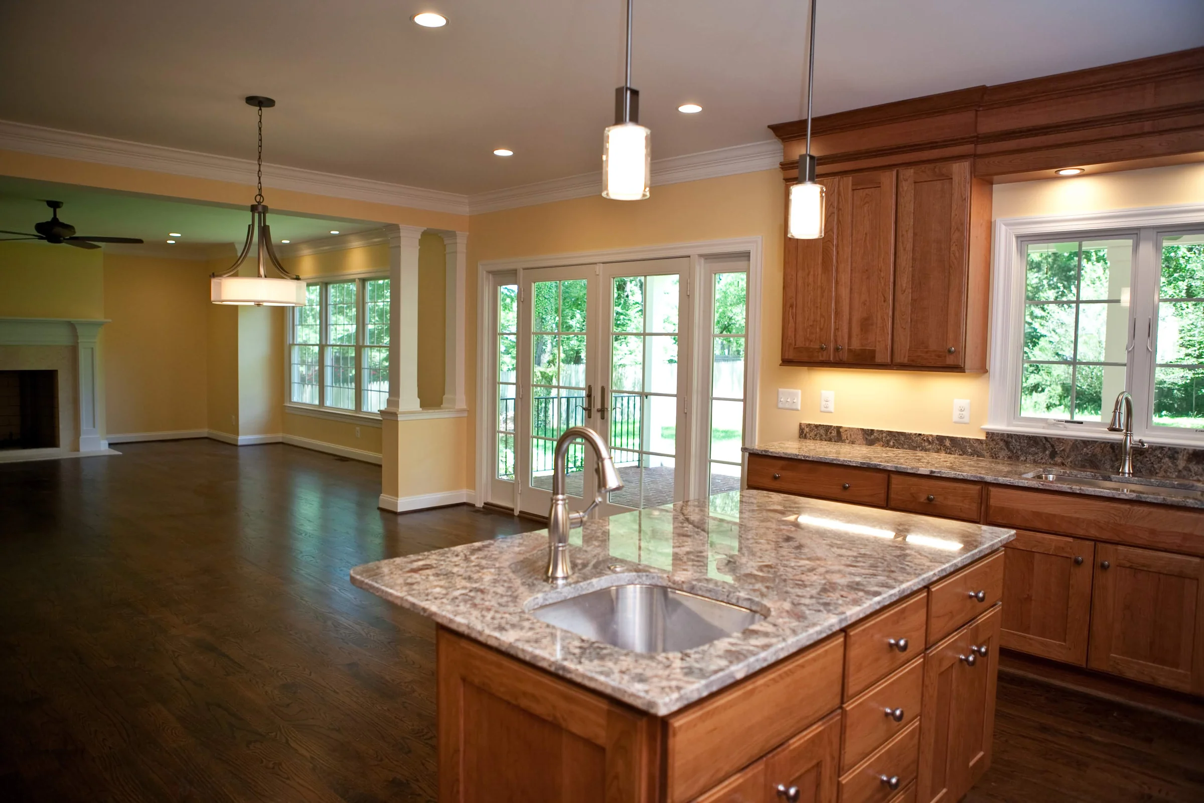 A New Northern Virginia Home kitchen island and cabinetry
