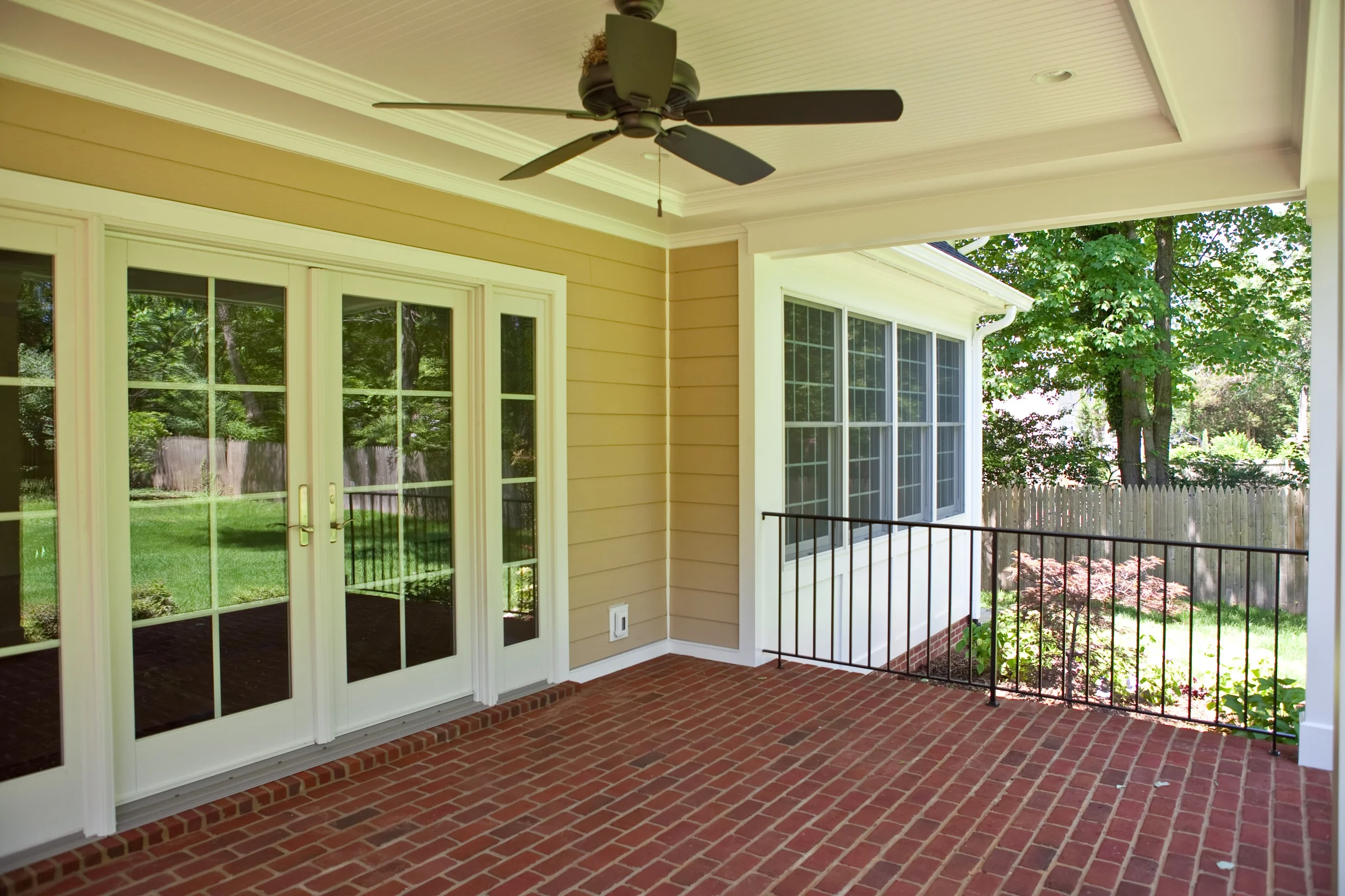 A New Northern Virginia Home covered rear porch