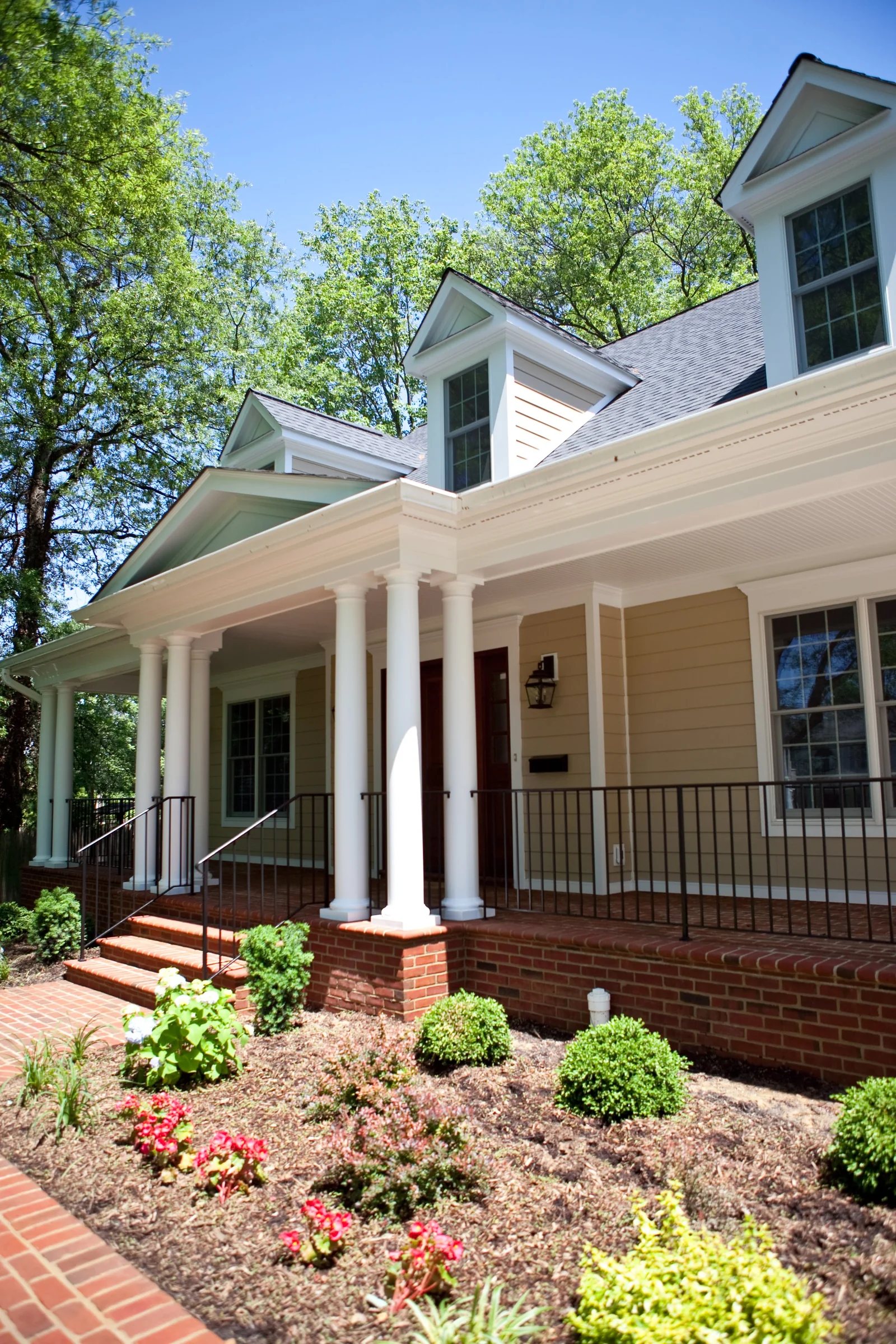 A New Northern Virginia Home front porch and exterior detail