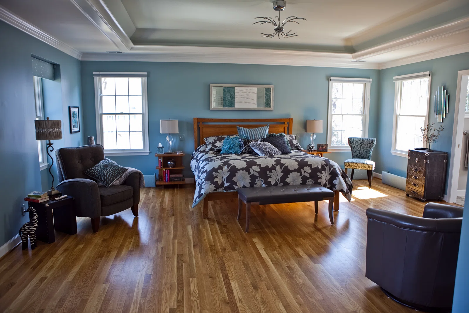 The Primary Suite Addition bedroom wide view