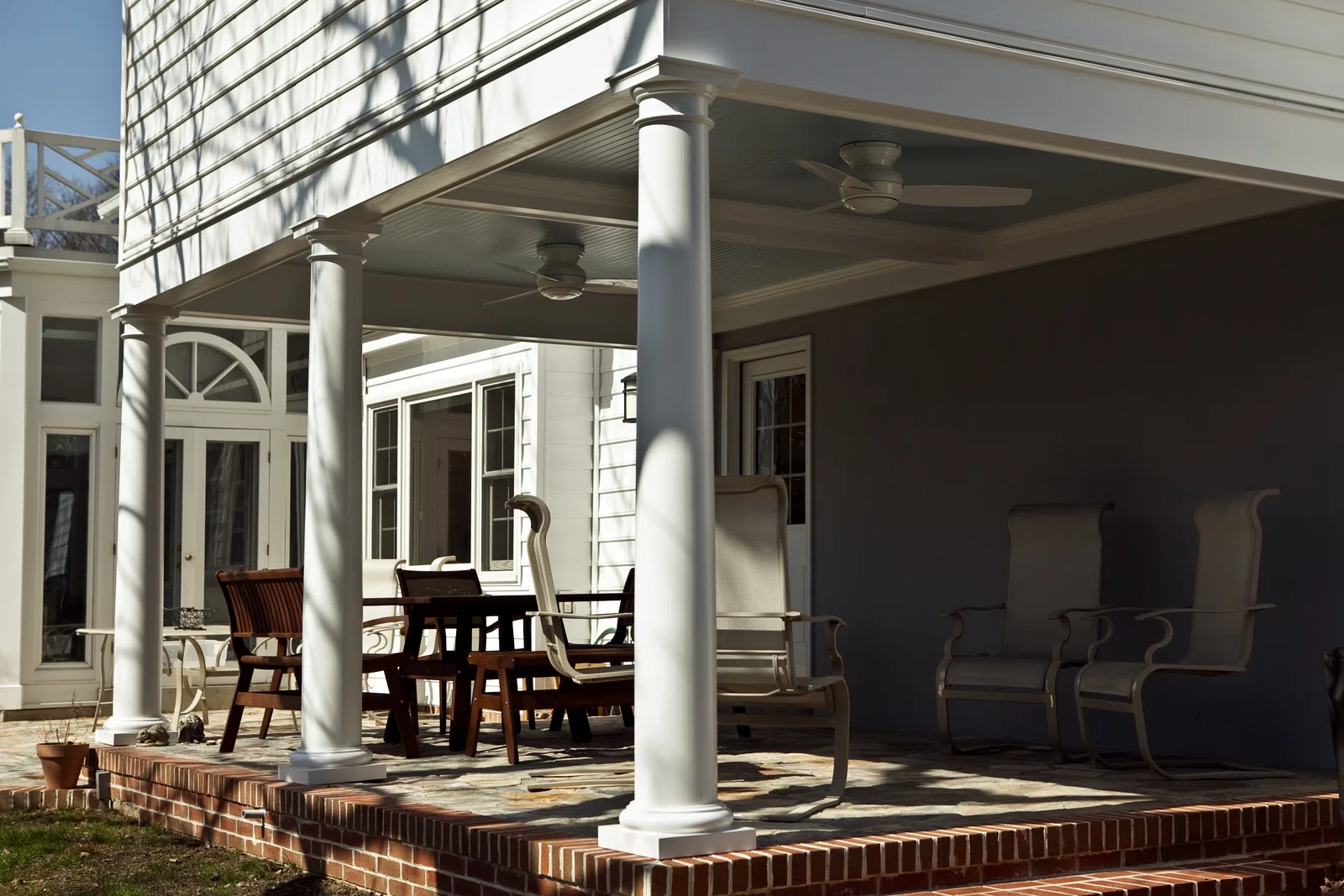 The Primary Suite Addition covered outdoor area