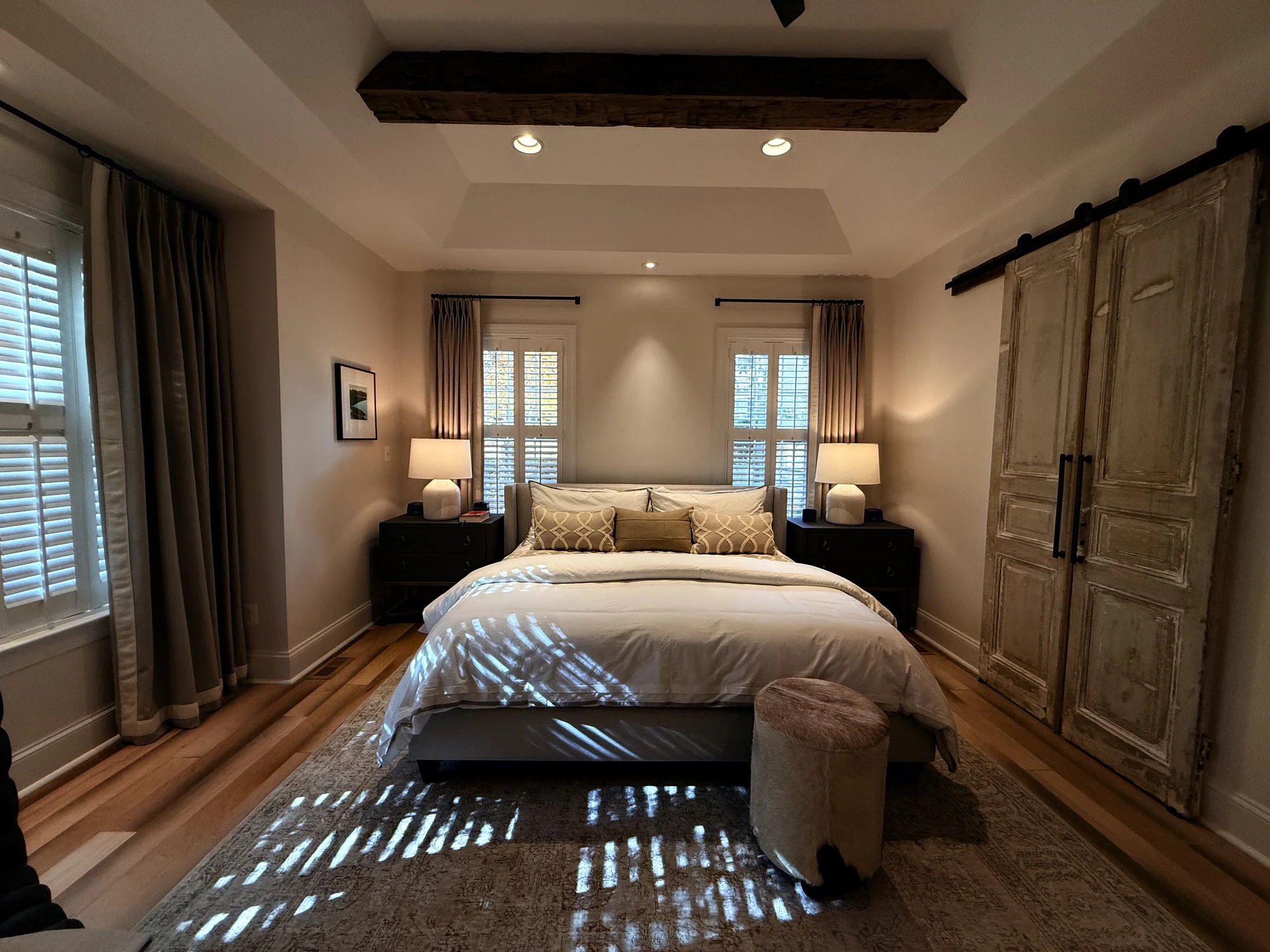 The Primary Suite Retreat bedroom with cabinetry