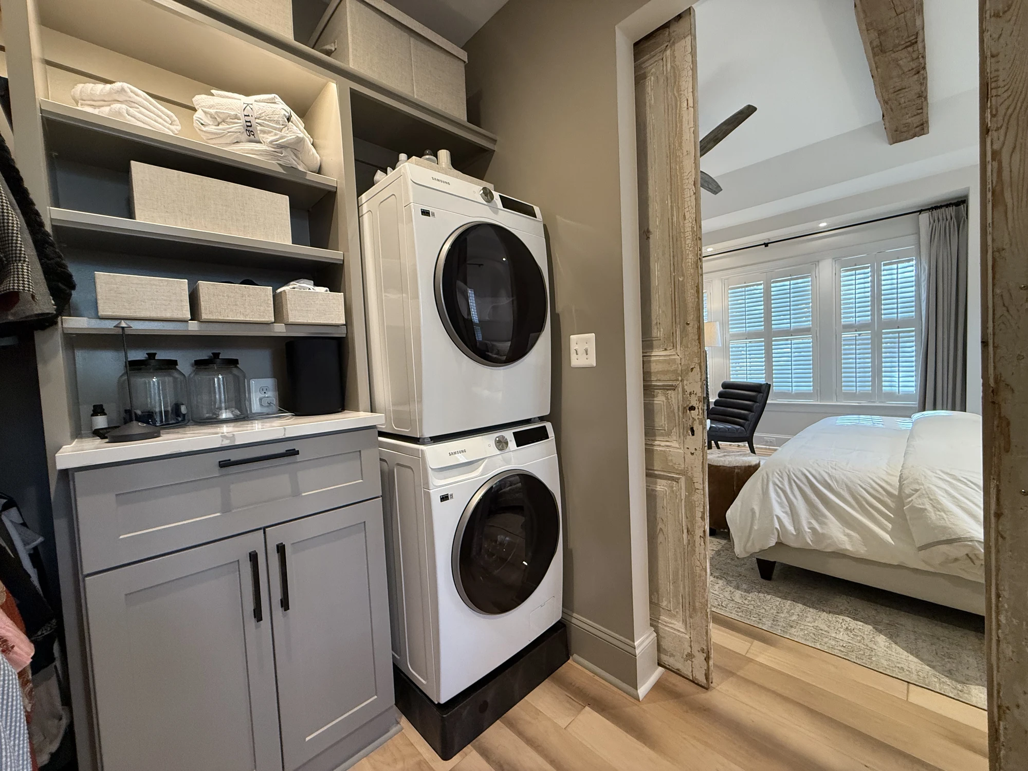 The Primary Suite Retreat closet and suite transition