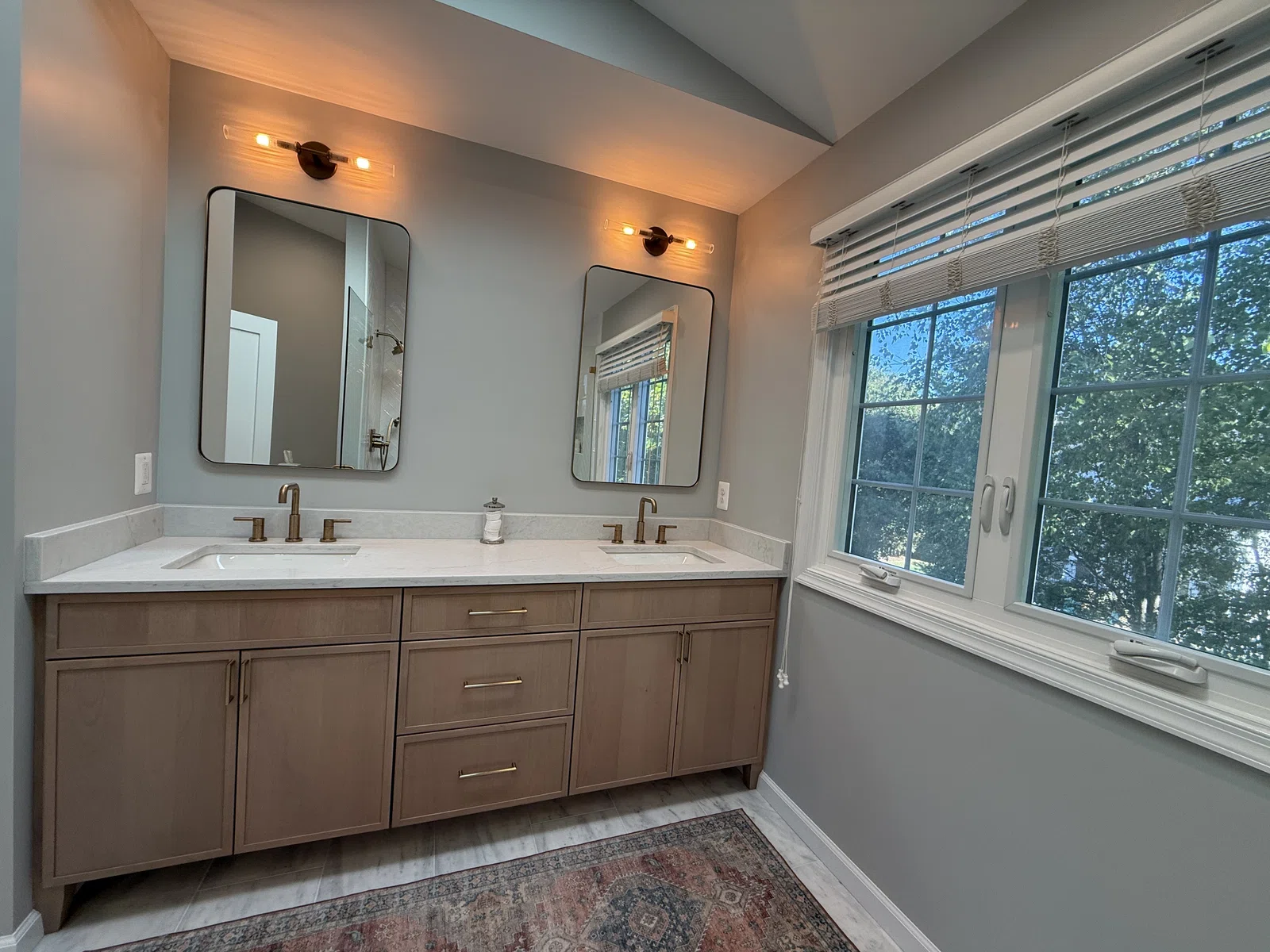 The Reimagined Home primary bath cabinetry