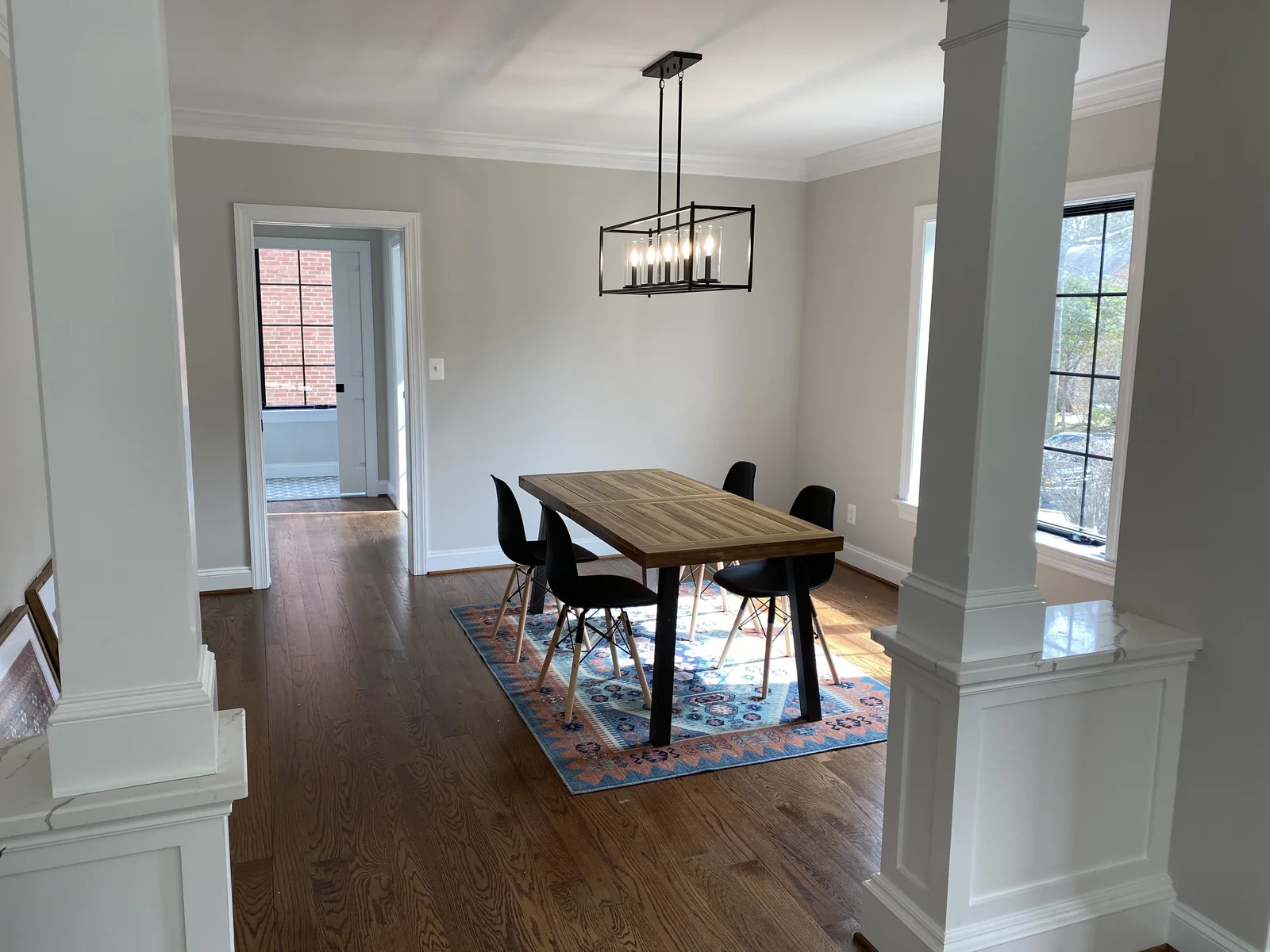 Three-Story Transformation dining room